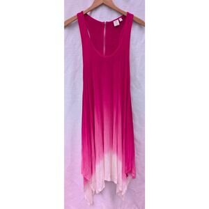 Saint Tropez West Womens Pink Ombre Tank Dress Medium Swim Cover‎ Coastal Beach